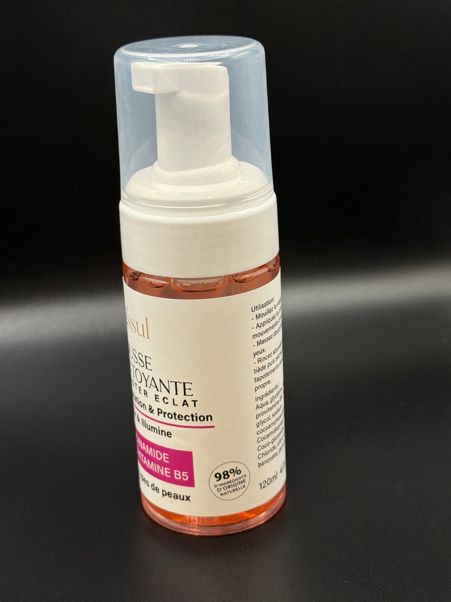 Mousse nettoyante booster eclat niacinamide provitamine B5 USSUL