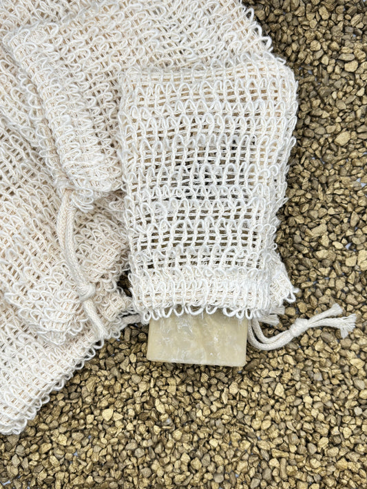 🌿 Pochon à Savon Exfoliant en Coton & Lin