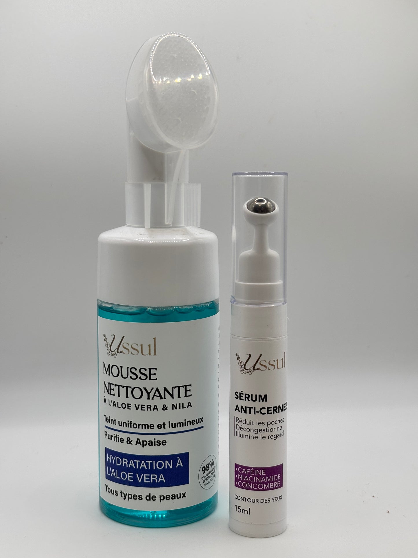 đâš Rituel Regard Frais & Teint Lumineux USSUL mousse nettoyante Nila sĂ©rum niacinamide