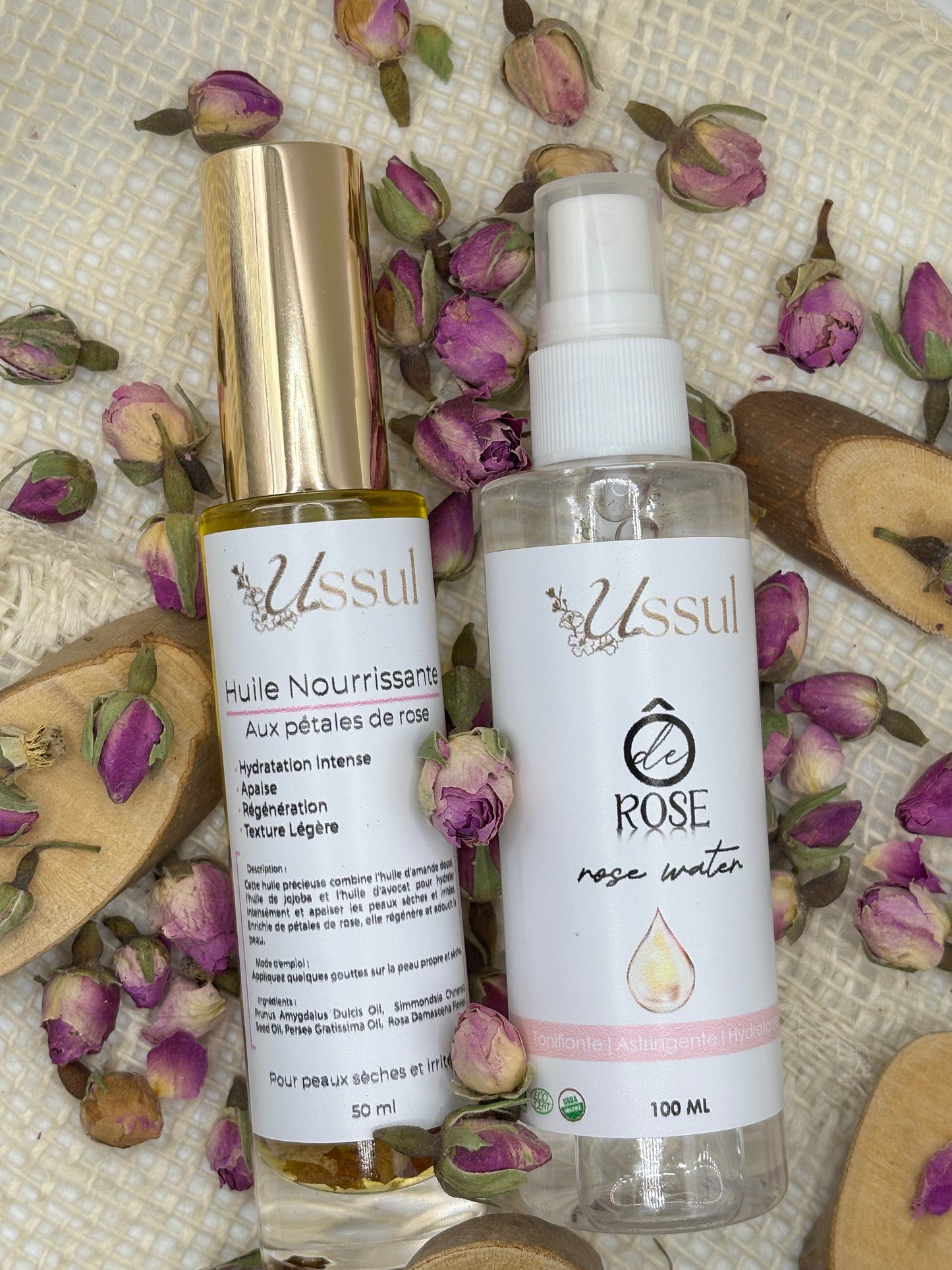 đč Rituel RosĂ©e de Rose eau de rose huile de rose USSUL