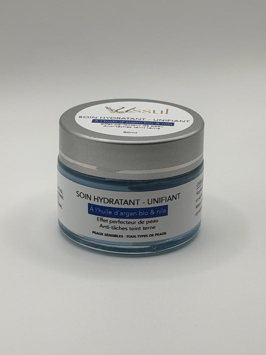 ✨ Soin hydratant anti-tâches unifiant et perfecteur de peau visage à l'huile d'Argan BIO & Nila