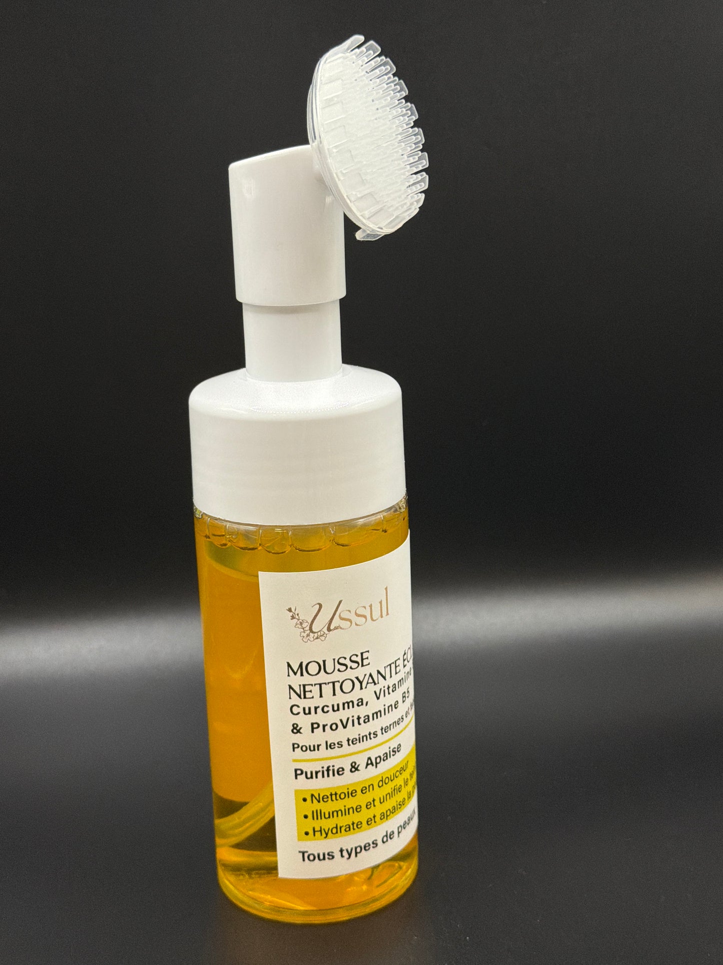 pompe mousse nettoyante éclat curcuma USSUL