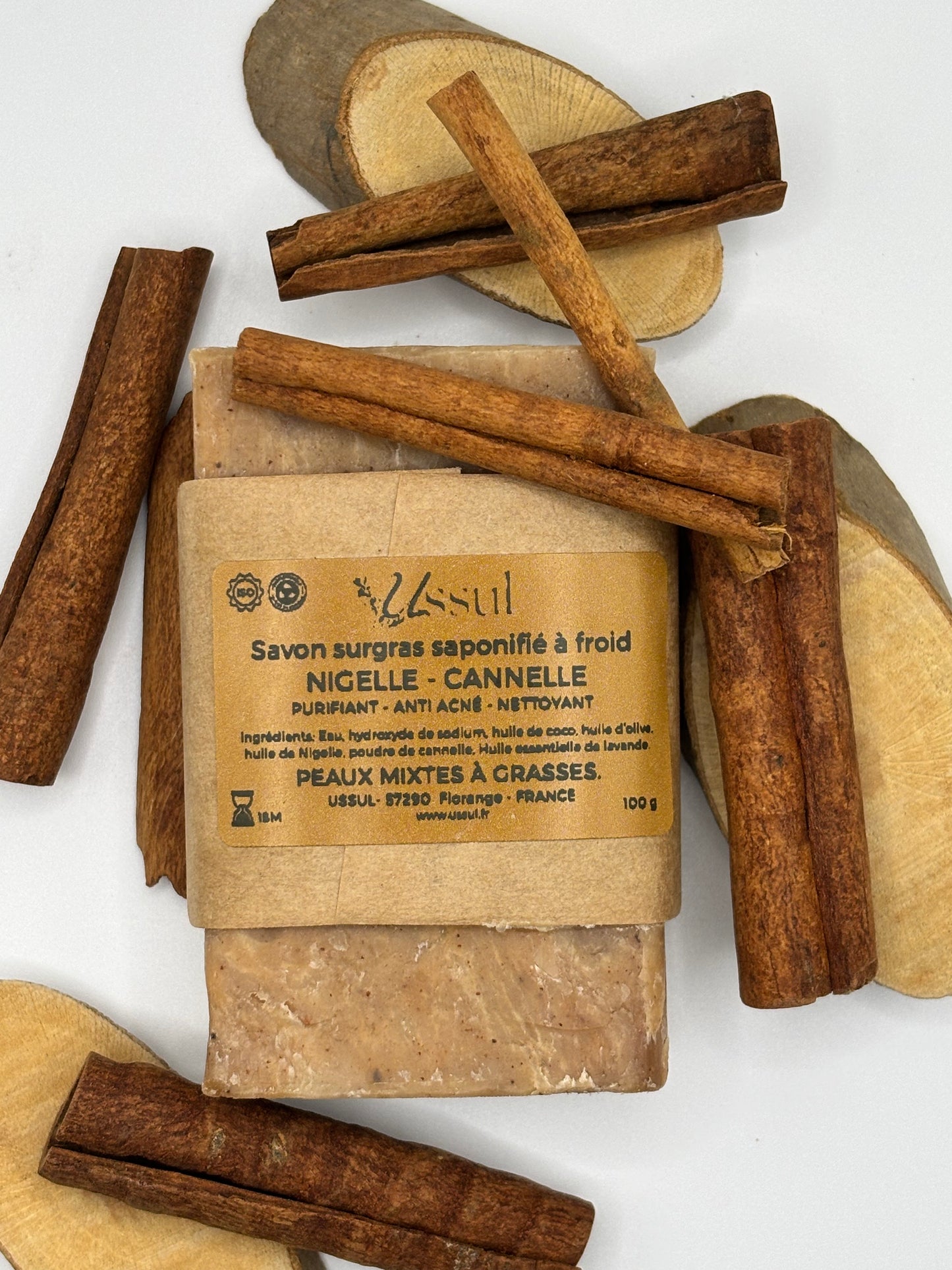 Savon Nigelle Cannelle saponifié à froid USSUL