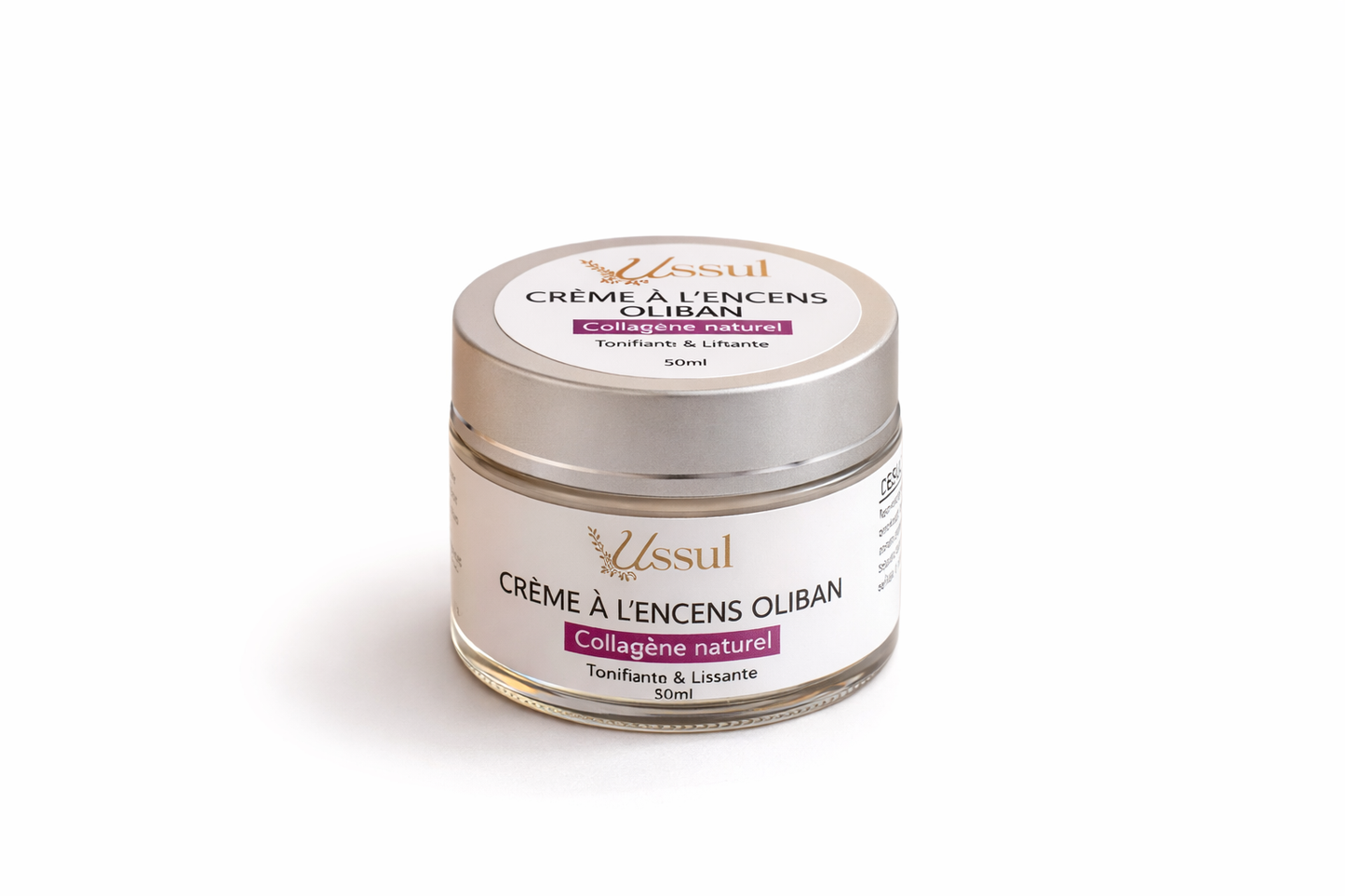 Crème à l’encens oliban Ussul collagène naturel soin visage raffermissant pour peau sensible