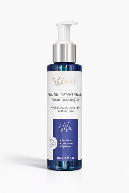 gel pompe Nila ussul nettoyant visage aloe Vera eau de rose 