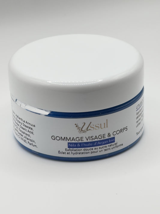Gommage visage Nila huile Argan sucre naturel 
