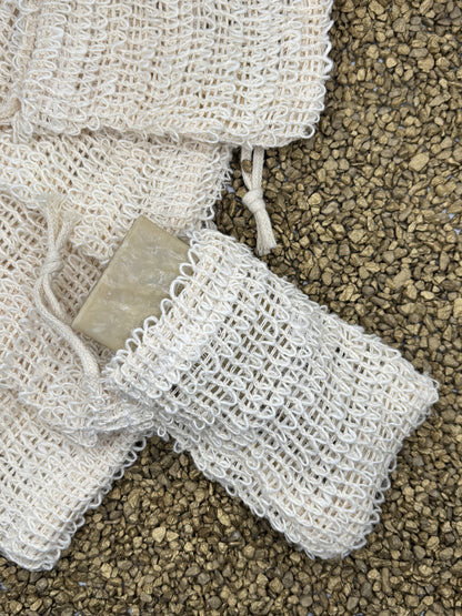 🌿 Pochon à Savon Exfoliant en Coton & Lin