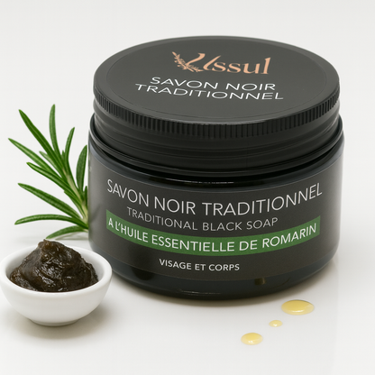 Savon noir traditionnel huile essentielle romarin Ussul