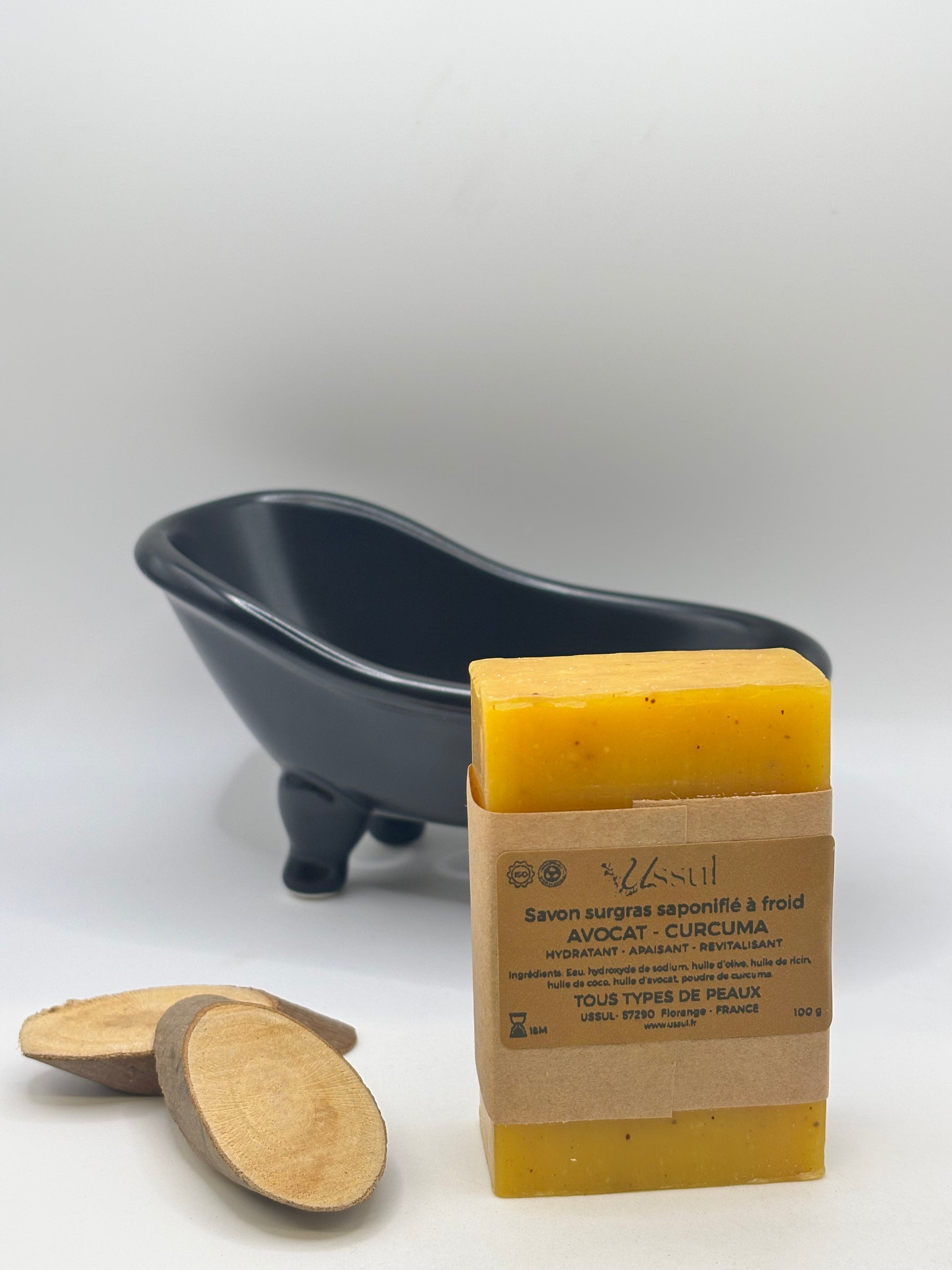 Savon avocat curcuma saponifié à froid Ussul