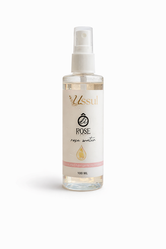 Eau de rose naturelle Ussul 100 ml tonique visage hydratant apaisant pour peaux sensibles