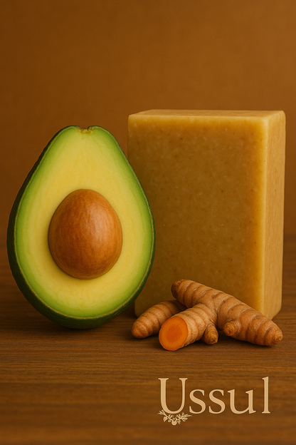 Savon avocat curcuma saponifié à froid Ussul