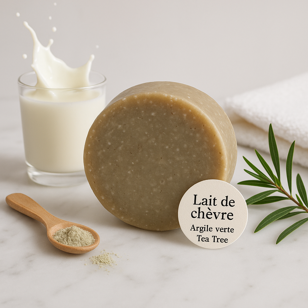Savon au lait de chèvre Argile verte Tea Tree Ussul