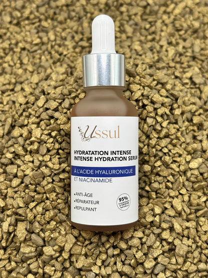 Sérum hydratation intense Ussul à l’acide hyaluronique et niacinamide – soin visage repulpant et anti-âge 95% d’origine naturelle