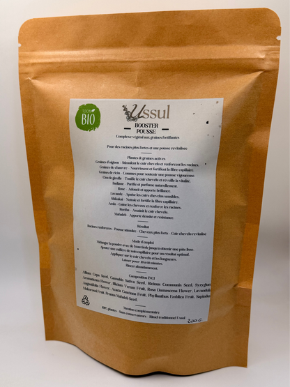 soin naturel booster pousse cheveux Ussul complexe de plantes pour renforcer les racines