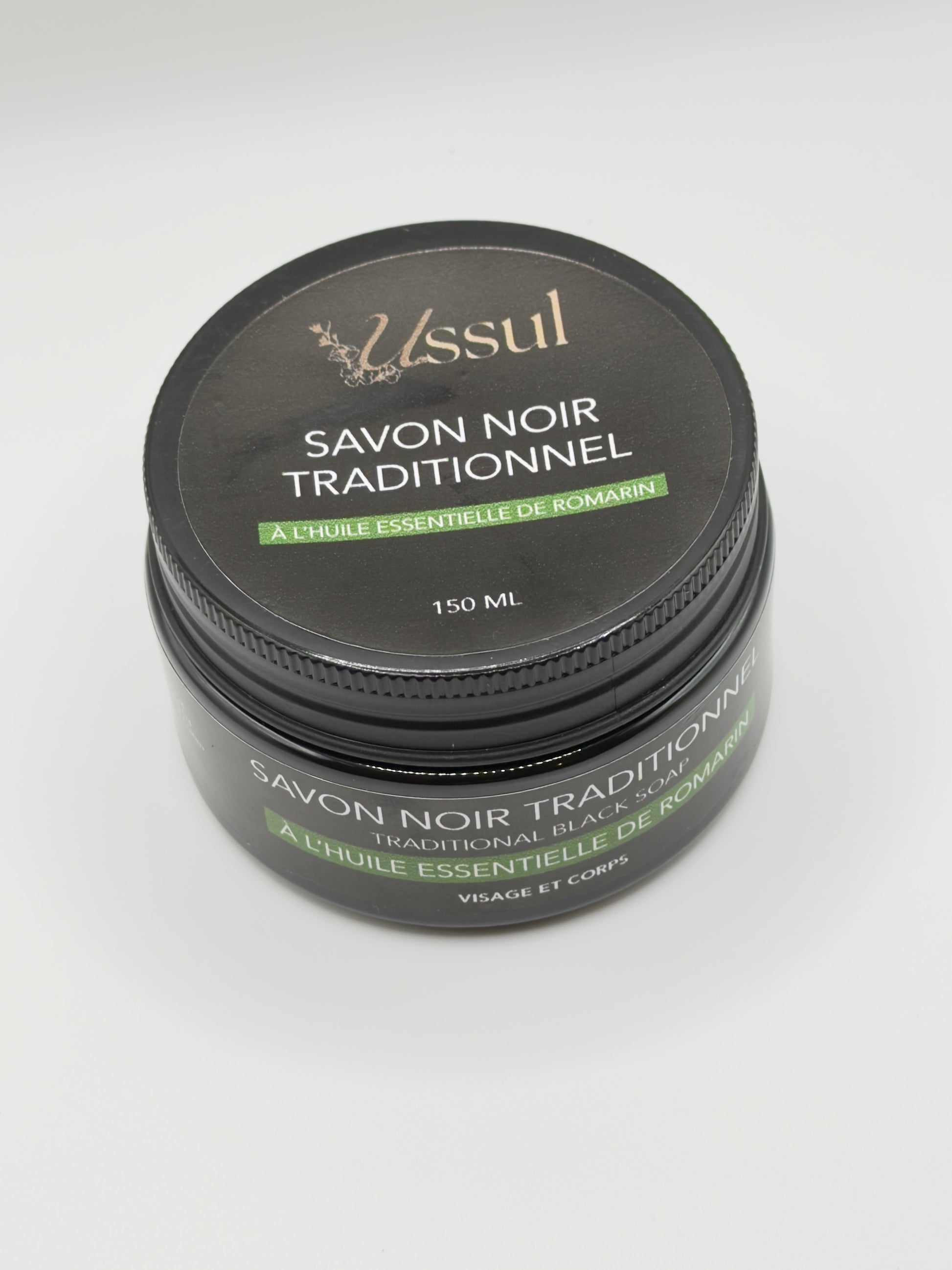 Savon noir traditionnel huile essentielle romarin Ussul